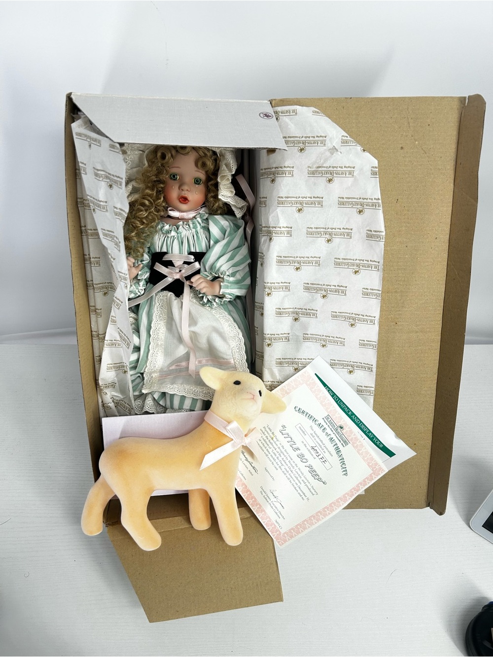 Little Bo Peep 16” Porcelain Doll By Ashton Drake Wendy Lawton 1993 w/COA